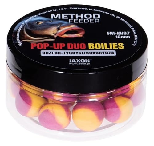 Jaxon Boilies POP-UP Duo Color Method Feeder 16mm 40g Karpfenangeln Karpfenfischen Grundfutter (ERDMANDEL/MAIS FM-KH07) von Jaxon