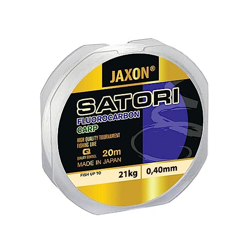 Jaxon Vorfachschnur Angelschnur Satori FLUOROCARBON CARP 20m Karpfenschnur 0,35-0,60mm (0,40mm / 21kg) von Jaxon