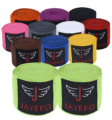 Jayefo Sport-Handbandagen 180 Zoll Innere Boxhandschuhe Martial-Arts-Bandagen für Männer & Frauen Boxen MMA Kickboxen Muay Thai – Paar (GRÜN) von Jayefo