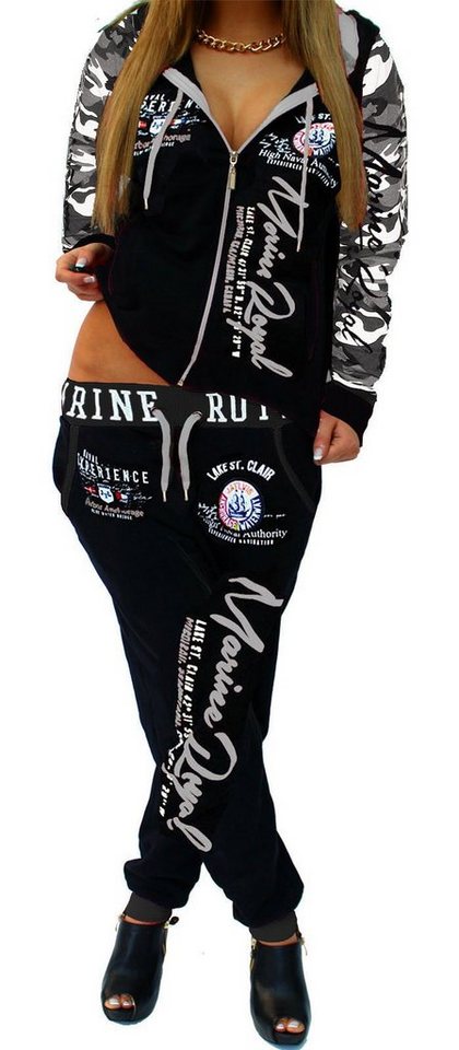Jaylvis Jogginganzug Damen Trainingsanzug Sportanzug Freizeitanzug Fitness Marine Royal (Jacke + Hose), Jacke mit Kapuze Jaylvis Jogginganzug Damen Trainingsanzug Sportanzug Freizeitanzug Fitness Marine Royal (Jacke + Hose), Jacke mit Kapuze von Jaylvis