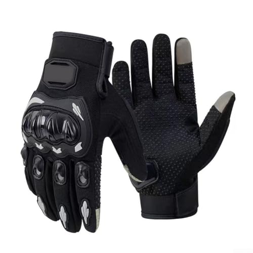 Jayruit Armor Knöchelschutz Motorradhandschuhe mit hervorragendem Grip für Sicherheit (L Schwarz) von Jayruit