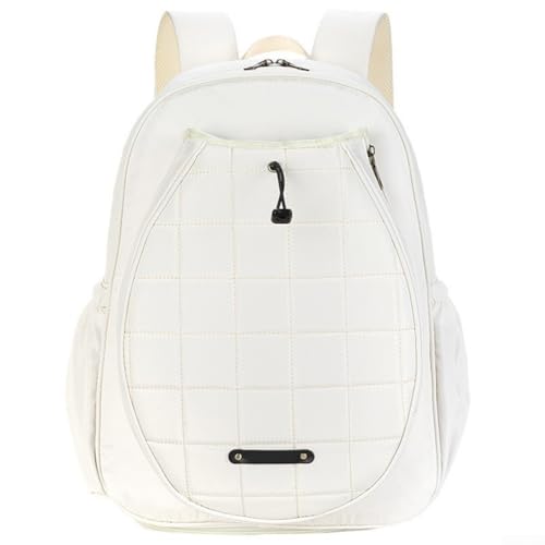 Verstellbarer Tennisschläger-Rucksack, tragbare Paddel-Aufbewahrungstasche für Tennisschläger, Pickleball und mehr (weiß) von Jayruit