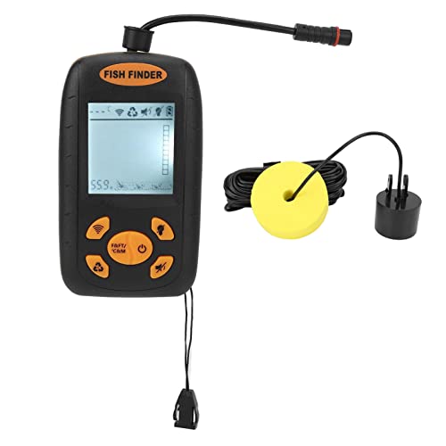 Tragbarer Fischfinder, Tragbarer Kajak-Fischfinder Sonarsensor Wassertiefenmesser mit LCD-Display, Alarmfunktion für Kajakboot-Eisfischen, 2 Fuß Bis 328 Fuß Tiefe Tragbarer Fischfinder, Tragbarer Kajak-Fischfinder Sonarsensor Wassertiefenmesser mit LCD-Display, Alarmfunktion für Kajakboot-Eisfischen, 2 Fuß Bis 328 Fuß Tiefe von Jectse