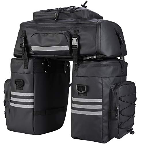 Jecxep Fahrradtasche 3 in 1, 70L, Schwarz, Fahrradgepäcktasche, Wasserdicht, Reflektierend, Fahrradtasche für Fahrrad, Angeln, Camping, Outdoor Picknick, 3 Jahre Garantie Jecxep Fahrradtasche 3 in 1, 70L, Schwarz, Fahrradgepäcktasche, Wasserdicht, Reflektierend, Fahrradtasche für Fahrrad, Angeln, Camping, Outdoor Picknick, 3 Jahre Garantie von Jecxep