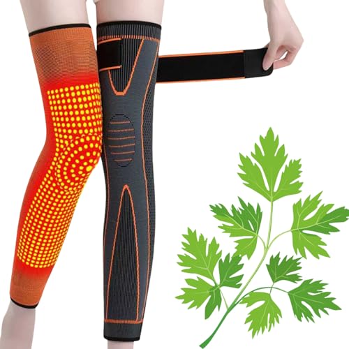 Aicao Knee Protection, Aicao Knee Protection for Warm, Kneeca Acupressure Self-Heating Knee Sleeve (Orange+Black,S) von Jeeeun