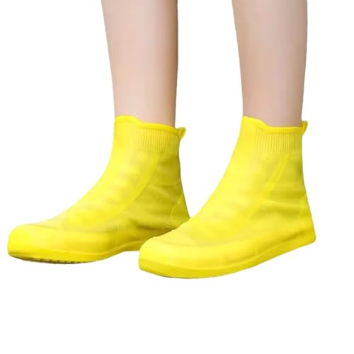 Anti Slip Waterproof Shoe Covers, Water Proof Shoe Covers, 2024 New Anti Slip Water Proof Shoe Covers, Anti Slip Washable Reusable Shoe Cover (Yellow,XL(38cm)) von Jeeeun