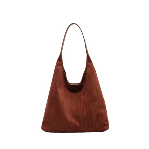 Brown Suede Bag, Brown Suede Handbag, Suede Brown Purse, Suede Brown Bag, Brown Suede Tote, Suede Purse, Brown Suede Purse, Chocolate Suede Bag, Dark Brown Suede Bag (Brown) von Jeeeun