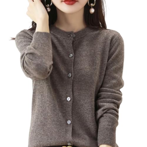 Cashmere Cardigans for Women, Cashmere Cardigan, Crochet Sweaters for Women (Camel,Medium) von Jeeeun