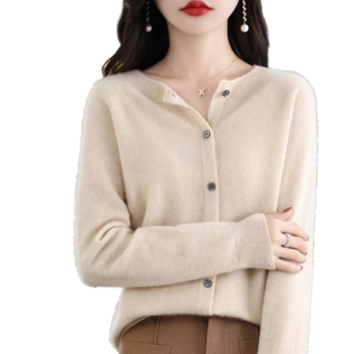 Cashmere Cardigans for Women, Cashmere Cardigan Sweaters for Women, Cashmere Cardigan, Cashmere Sweaters (beige,Small) von Jeeeun