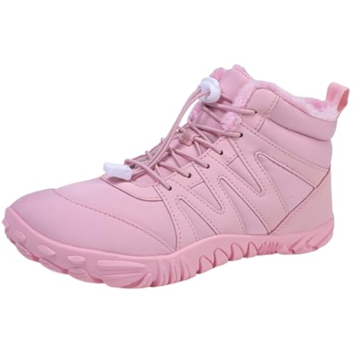 Hike Winter Footwear Barefoot Shoes Women Men, Barefoot Boots, Waterproof Winter Barefoot Hiking Boots (1699-Light Pink,6) von Jeeeun