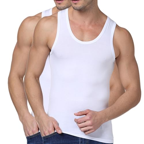 Jeeeun Ekko Beaters, Ekko Beaters for Men, Compression Beaters for Men, Vision Tank Tops Men (XXL,2pcs White) von Jeeeun