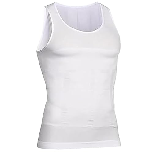 Shaperluv for Men, Shaperluv Tank 2.0 Mens, Guys Compression Body Shaper Vest (White,3XL) von Jeeeun