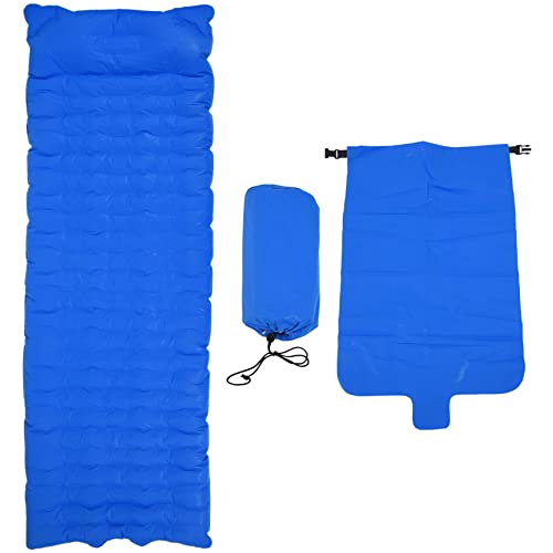 Jeenuuder Aufblasbares Kissen für den Außenbereich, Schlafsack, Füllung, Campingmatte, feuchtigkeitsbeständig, mit Kissen von Jeenuuder