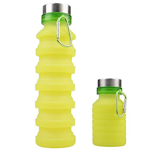 Jeenuuder Grosse Kapazitaet 550Ml Aussen Sport Flasche Bergsteigen Tragbar Silikon Faltbar Becher Gruen von Jeenuuder