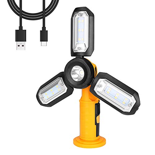 Jeenuuder LED Arbeits Licht USB Wieder Aufladbare Magnetische AußEn Inspektions Lampe Hand Fackel von Jeenuuder