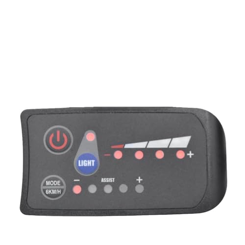 Jeenuuder S810 -Fahrradcomputer, LED-Anzeige, 48 V, IP65, UART-Protokoll für E-Bike, -Fahrradzähler, Teile, Zubehör, 5 Pins Jeenuuder S810 -Fahrradcomputer, LED-Anzeige, 48 V, IP65, UART-Protokoll für E-Bike, -Fahrradzähler, Teile, Zubehör, 5 Pins von Jeenuuder