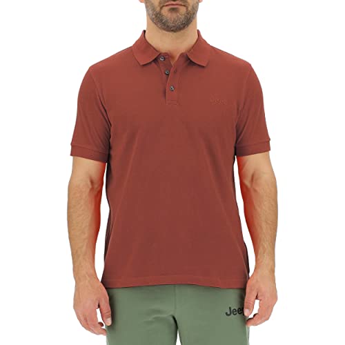 JEEP O102744-R742 J Herren Polo Shirt Kleine Stickerei J23S Red Ochre S von Jeep