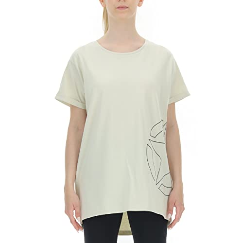 JEEP O102259-W499 J Damen T-Shirt Oversize Star Outline Seitendruck Ärmel-Umschlag J21W Birch White/Black S von Jeep