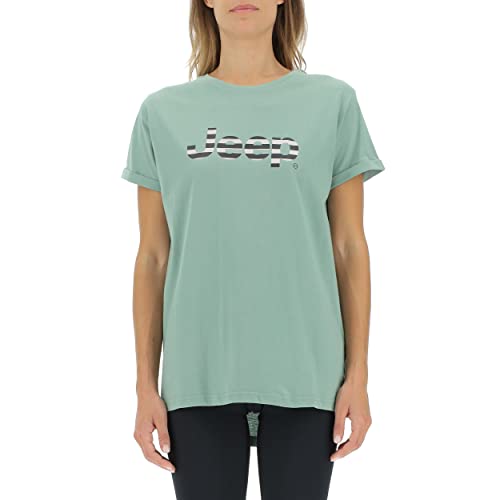 JEEP O102611-E854 J Woman T-Shirt Oversize Striped Print Turn-up Sleeve J22W Jade Green XS JEEP O102611-E854 J Woman T-Shirt Oversize Striped Print Turn-up Sleeve J22W Jade Green XS von Jeep