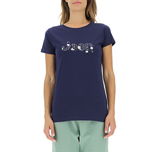 JEEP O102612-A184 J Woman T-Shirt Botanical Print J22W Deep Blue M JEEP O102612-A184 J Woman T-Shirt Botanical Print J22W Deep Blue M von Jeep