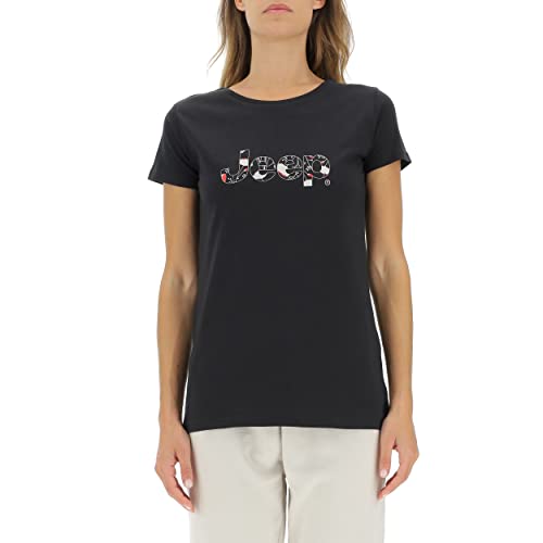 JEEP O102612-B000 J Woman T-Shirt Botanical Print J22W Black S JEEP O102612-B000 J Woman T-Shirt Botanical Print J22W Black S von Jeep