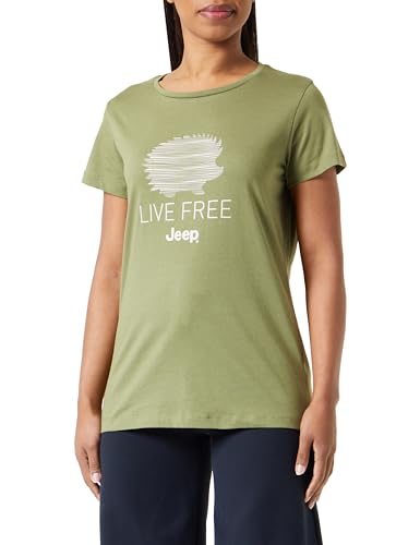JEEP O102924-E100 J Damen T-Shirt Igel-Sketch - Live Free Großer Aufdruck J23W Olive Green XS JEEP O102924-E100 J Damen T-Shirt Igel-Sketch - Live Free Großer Aufdruck J23W Olive Green XS von Jeep