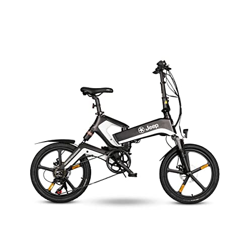 Jeep E-Bikes Unisex – Erwachsene FFR 7050 E-Bike, Schwarz, 20 inches von Jeep