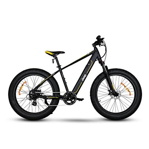 Jeep E-Bikes Unisex – Erwachsene MHFR 7100 E-Bike, Schwarz, 26 inches von Jeep