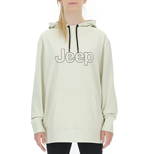 JEEP O102256-W499 J Damen Oversize Kapuzensweatshirt Logo Outline Druck J21W Birch White/Black S JEEP O102256-W499 J Damen Oversize Kapuzensweatshirt Logo Outline Druck J21W Birch White/Black S von Jeep