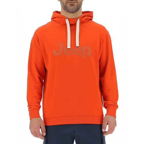 JEEP O102446-R685 J Herren Kapuzensweatshirt Druck JI22S Bright Mango/Brick R XXL von Jeep