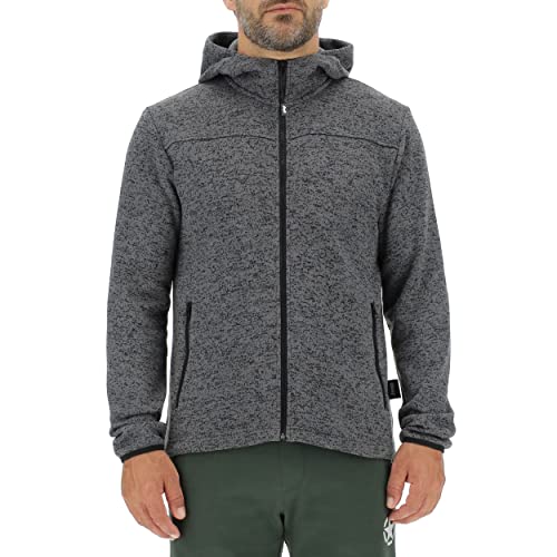 JEEP O102558-G557 J MAN HOODED TRICOT FLEECE JACKET W/Zipped Pockets J22W Dark Grey Melange M von Jeep