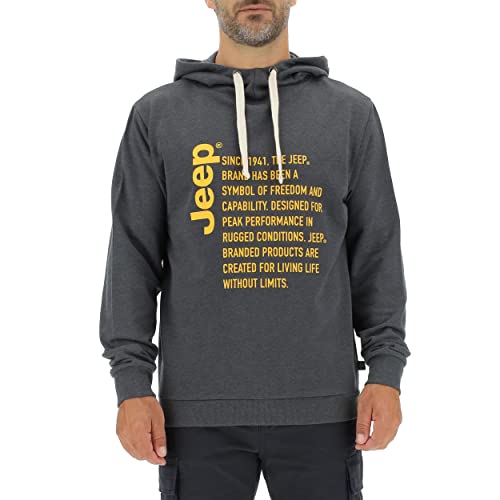 JEEP O102569-J867 J Man Hooded Sweatshirt Since 1941... - Print J22W Dark Grey M/Solar Ye XL von Jeep