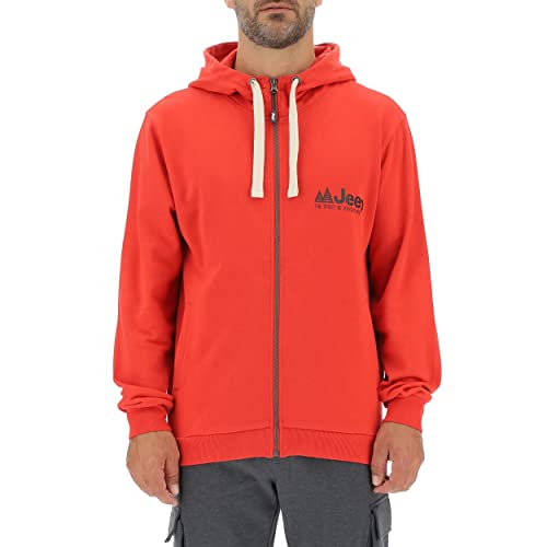 JEEP O102570-R699 J Man Hooded Sweatshirt Full Zip The Spirit of Adventure - Small Print J22W Mars Red/Black XL JEEP O102570-R699 J Man Hooded Sweatshirt Full Zip The Spirit of Adventure - Small Print J22W Mars Red/Black XL von Jeep