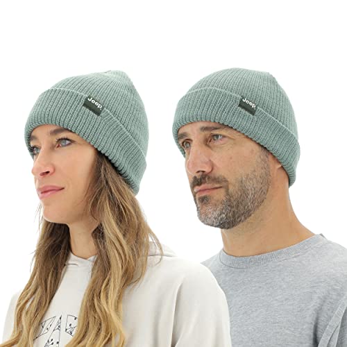 JEEP O102600-E854 J Ribbed Tricot HAT with Cuff J22W Unisex Jade Green Uni JEEP O102600-E854 J Ribbed Tricot HAT with Cuff J22W Unisex Jade Green Uni von Jeep
