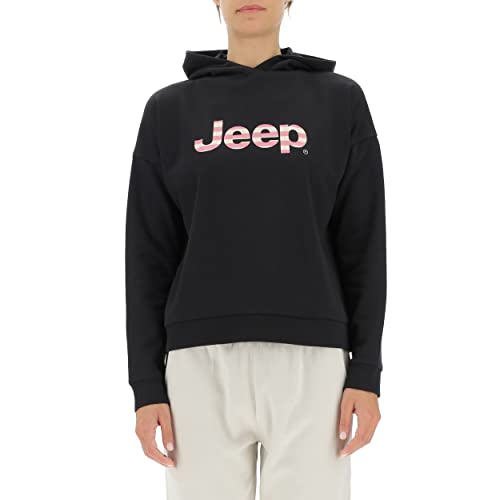 JEEP O102609-B000 J Woman Hooded Cropped Sweatshirt Striped Print J22W Black S von Jeep