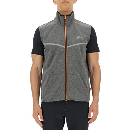 JEEP O102621-G419 XP MAN TECH SWEAT VEST W/Kangaroo Pocket JX22A Dark Grey Mel/Black L von Jeep