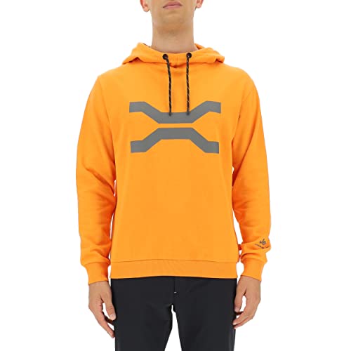 JEEP O102624-O289 XP Man Hooded Sweatshirt Large Front Print JX22A Sun Orange/Castleroc M von Jeep