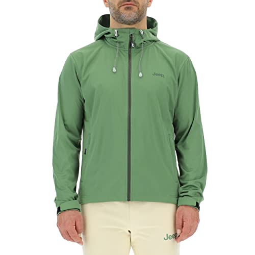 JEEP O102714-E948 J HERREN LEICHTE SOFTSHELL KAPUZENJACKE MIT Zipptaschen J23S Vineyard Green M JEEP O102714-E948 J HERREN LEICHTE SOFTSHELL KAPUZENJACKE MIT Zipptaschen J23S Vineyard Green M von Jeep