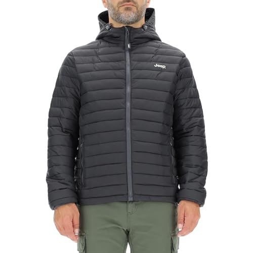 JEEP O102877-B000 J HERREN KAPUZEN-STEPP-JACKE mit Reißverschlusstaschen kleiner Aufdruck J23W Black M JEEP O102877-B000 J HERREN KAPUZEN-STEPP-JACKE mit Reißverschlusstaschen kleiner Aufdruck J23W Black M von Jeep