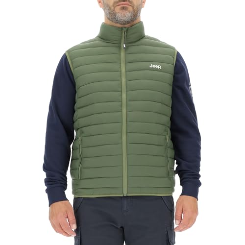 JEEP O102879-E946 J HERREN STEPP-WESTE mit Reißverschlusstaschen kleiner Aufdruck J23W Rifle Green XXL JEEP O102879-E946 J HERREN STEPP-WESTE mit Reißverschlusstaschen kleiner Aufdruck J23W Rifle Green XXL von Jeep