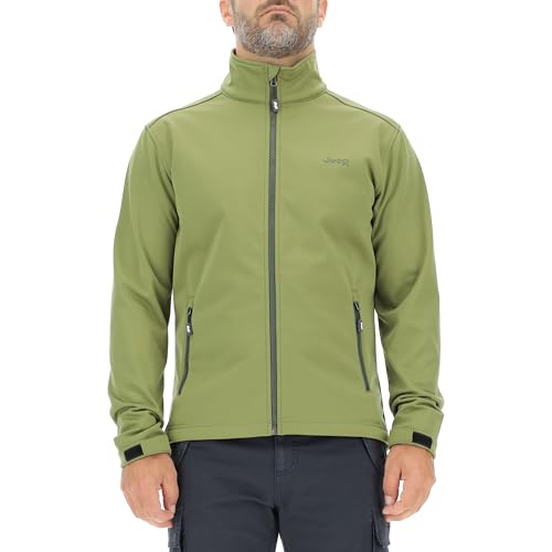 JEEP O102883-E100 J HERREN KAPUZEN SOFTSHELL JACKE mit Reißverschlusstaschen kleiner Aufdruck J23W Olive Green XL JEEP O102883-E100 J HERREN KAPUZEN SOFTSHELL JACKE mit Reißverschlusstaschen kleiner Aufdruck J23W Olive Green XL von Jeep