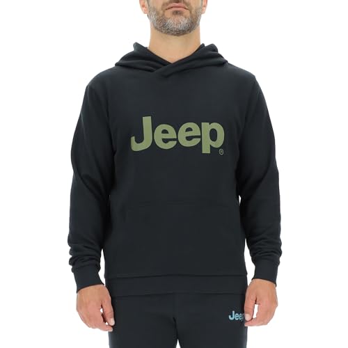 JEEP O102886-B000 J Herren Kapuzenpullover Großer Aufdruck J23W Black M von Jeep