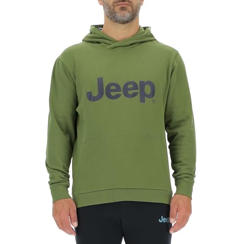 JEEP O102886-E100 J Herren Kapuzenpullover Großer Aufdruck J23W Olive Green XL von Jeep