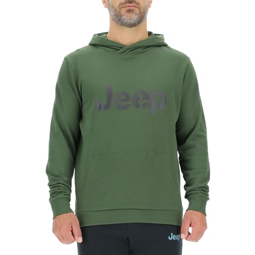 JEEP O102886-E946 J Herren Kapuzenpullover Großer Aufdruck J23W Rifle Green XXL von Jeep