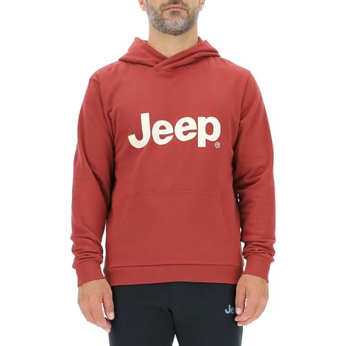 JEEP O102886-R077 J Herren Kapuzenpullover Großer Aufdruck J23W Bordeaux M von Jeep