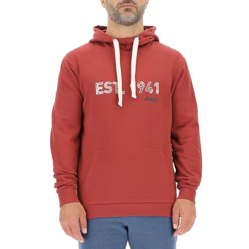 JEEP O102888-R077 J Herren Kapuzenpullover EST.1941 Großer Aufdruck J23W Bordeaux L von Jeep