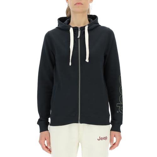 JEEP O102920-B000 J Damen Kapuzen-Sweatjacke m/Seitentaschen Outline Ärmel Aufdruck J23W Black XL JEEP O102920-B000 J Damen Kapuzen-Sweatjacke m/Seitentaschen Outline Ärmel Aufdruck J23W Black XL von Jeep
