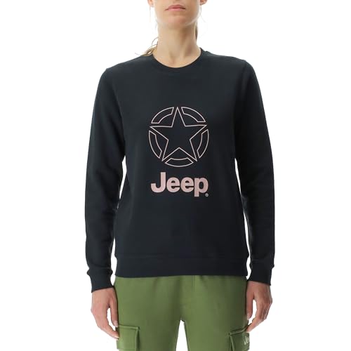 JEEP O102921-B000 J Damen Rundhals-Sweatshirt JEEP&Star Großer Aufdruck J23W Black M JEEP O102921-B000 J Damen Rundhals-Sweatshirt JEEP&Star Großer Aufdruck J23W Black M von Jeep