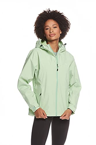 Jeff Green Damen Atmungsaktive wasserdichte Outdoor Funktions Jacke Clara 12.000mm Wassersäule, Farbe:Soft Green, Größe - Damen:36 von Jeff Green