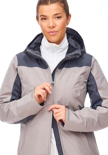 Jeff Green Damen Atmungsaktive wasserdichte Winter Ski Snowboard Jacke Kerava 12.000mm Wassersäule und Abnehmbare Kapuze, Farbe:Dark Grey/Deep Frost, Größe:44 Jeff Green Damen Atmungsaktive wasserdichte Winter Ski Snowboard Jacke Kerava 12.000mm Wassersäule und Abnehmbare Kapuze, Farbe:Dark Grey/Deep Frost, Größe:44 von Jeff Green